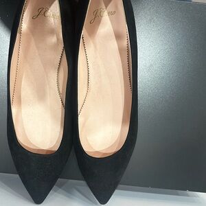 J.Crew black pointy toe flats